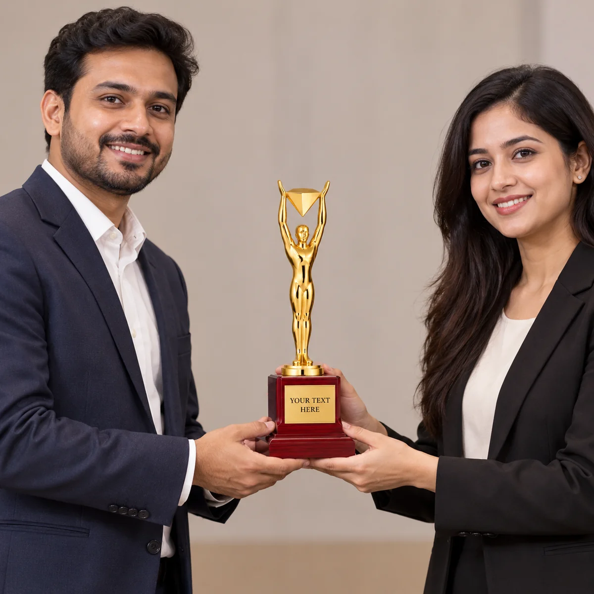 Gold Victory Figure Diamond Trophy - view 3